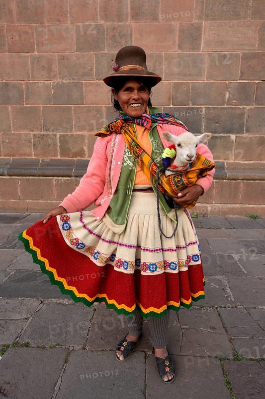 Peruvian woman in traditional costume