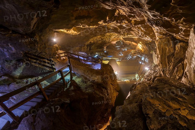 Illuminated cave