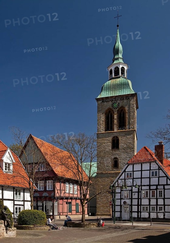 Historic centre of Wiedenbruck with the Church of St. Aegidius