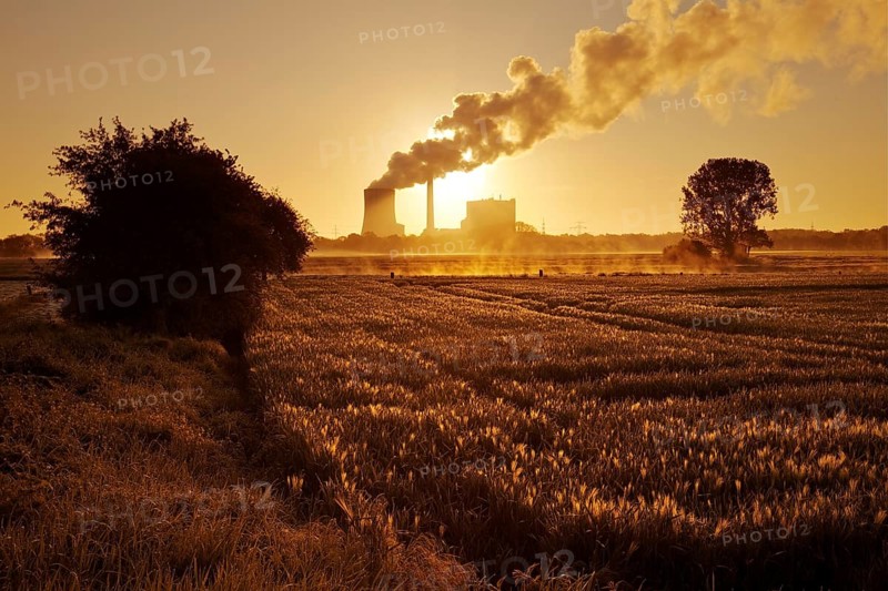 Heyden power plant at sunrise