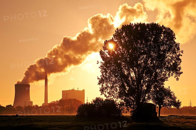 Heyden power plant at sunrise