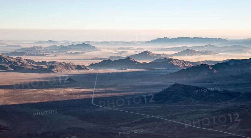 Isolated mountain ridges and C27 gravel road