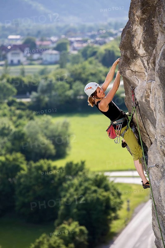 Woman climbing