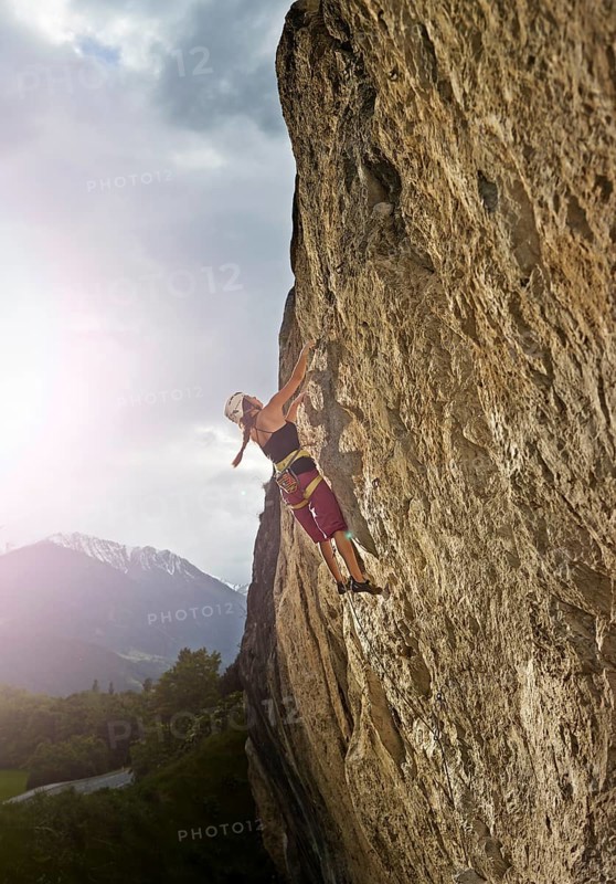 Woman climbing