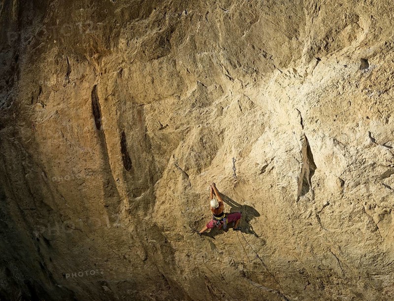 Woman climbing