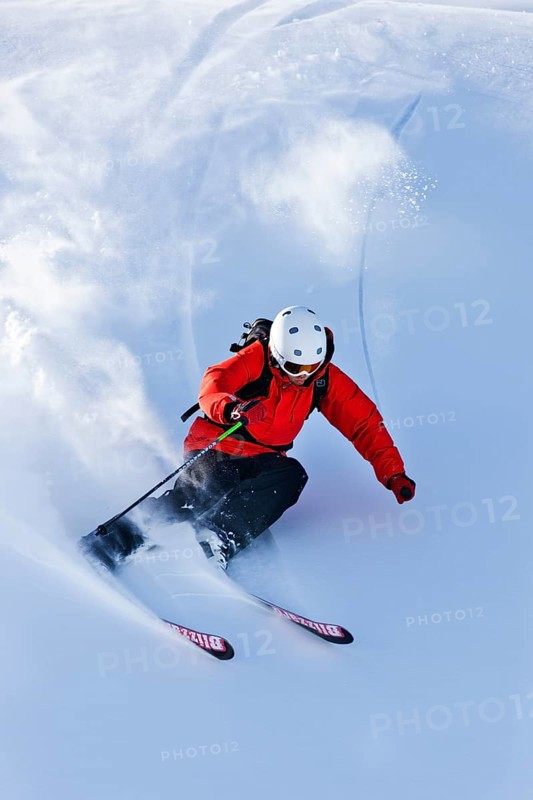 Freerider in deep snow