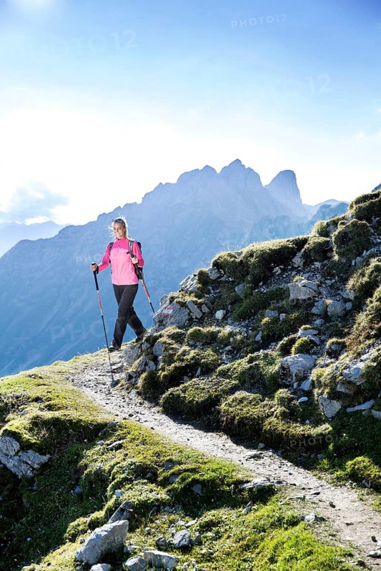 Hiker hiking at Goetheweg
