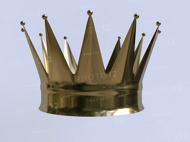 Golden crown with twelve points