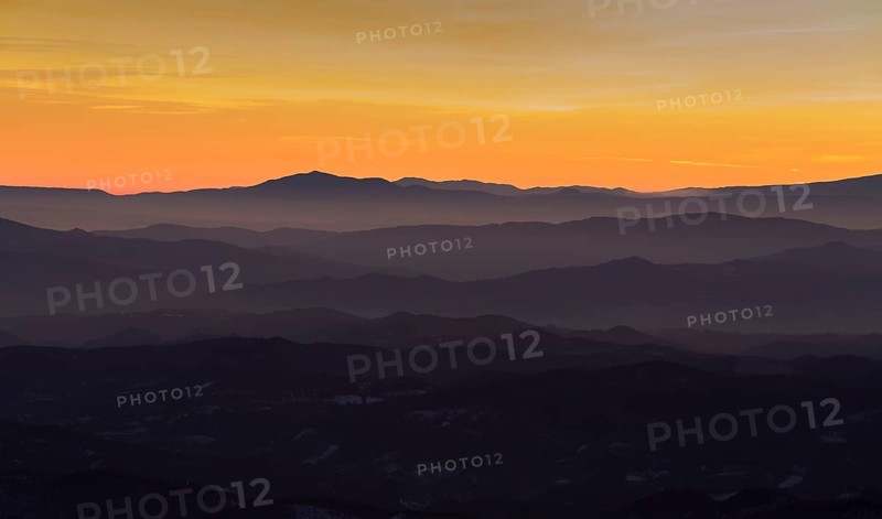 Winter sunset from Mount Nerone