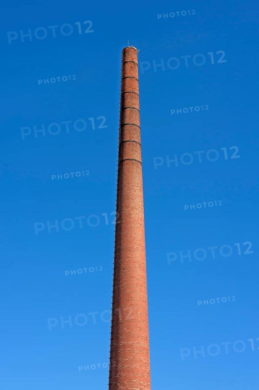 Old brick factory chimney