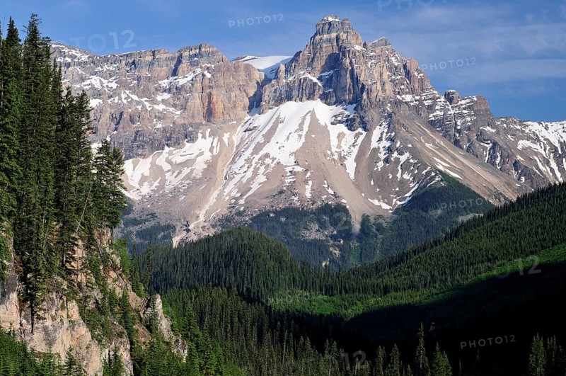 Cathedral Mountain with the Cathedral Crags in the middle