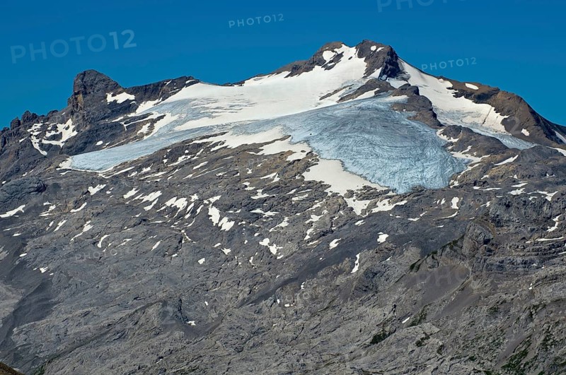 Summit of Mt Wildhorn with remnants of the glacier Glacier du Wildhorn
