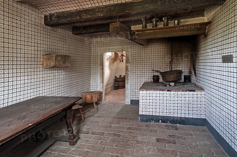 Kitchen of a hunting lodge
