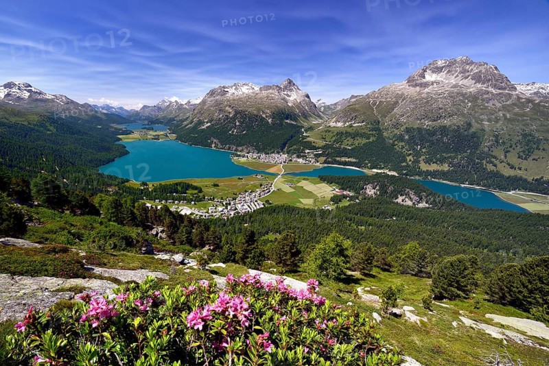 Surlej and Silvaplana with Upper Engadine lakes