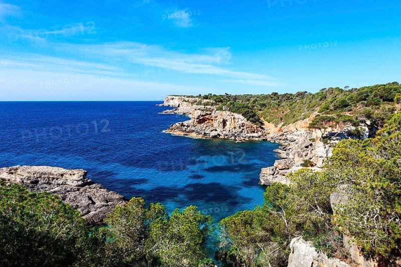 Rocky coast between Cala de s'Almonia and Cap de Salines