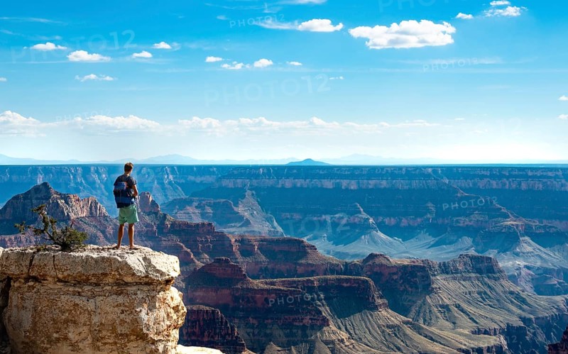 Man standing on rock