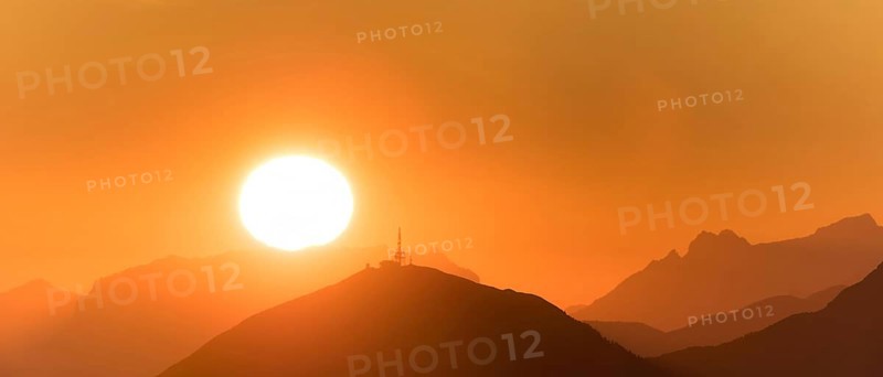 Sunrise above Patscherkofel mountain