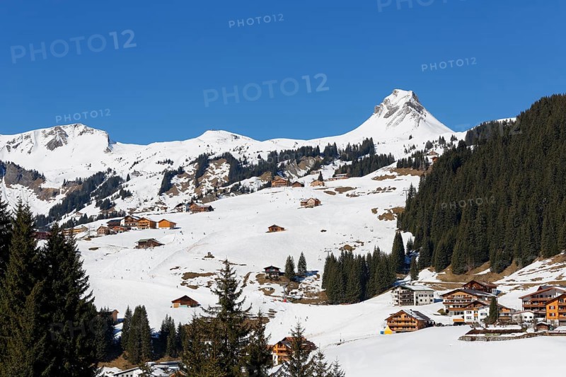 View of the municipality of Damuls