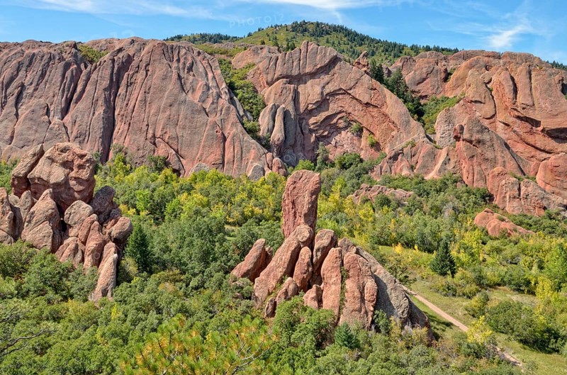 Red sandstone formations