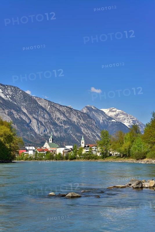 Cityscape of Schwaz in springtime