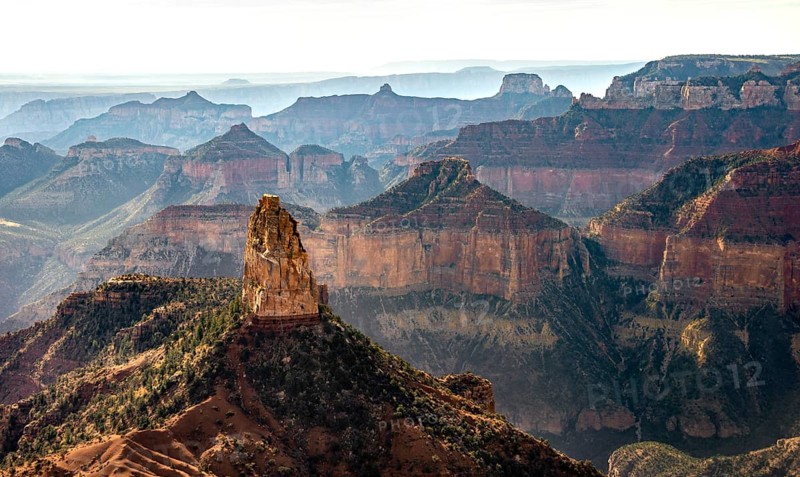 View from Point Imperial to Mount Hayden in canyon landscape