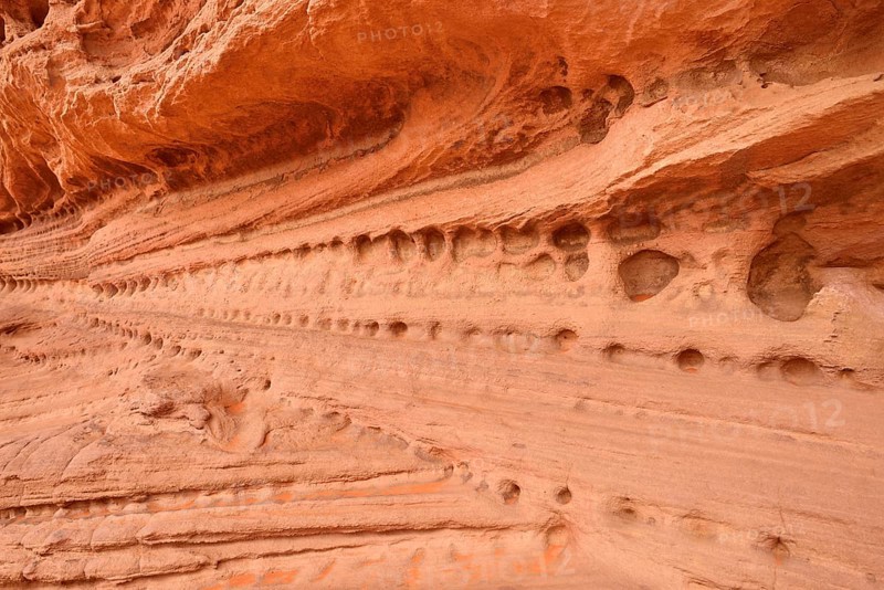 Wind erosion on soft sandstone layers