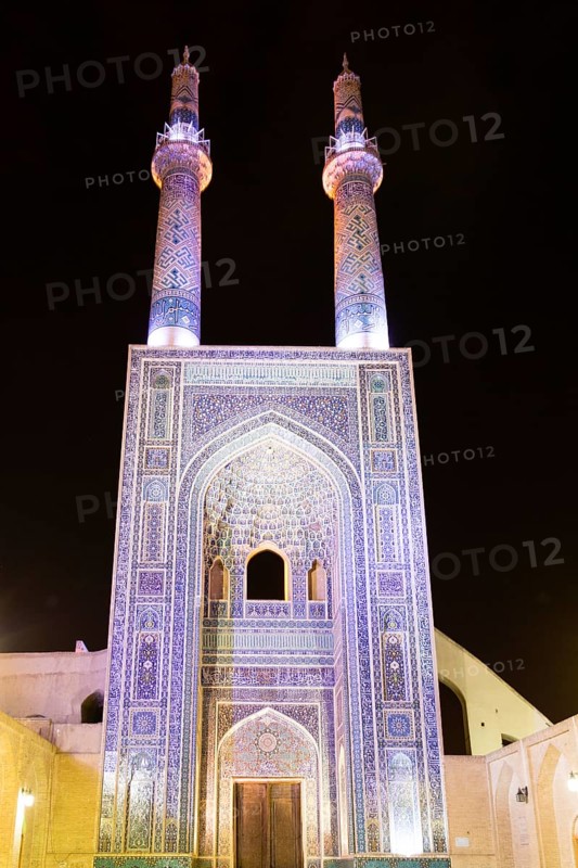 Friday Mosque or Masged-e game at night