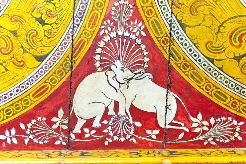 Buddhist painting on wood