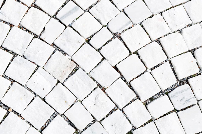 Floor paved with marble stones from Laaser Marmor