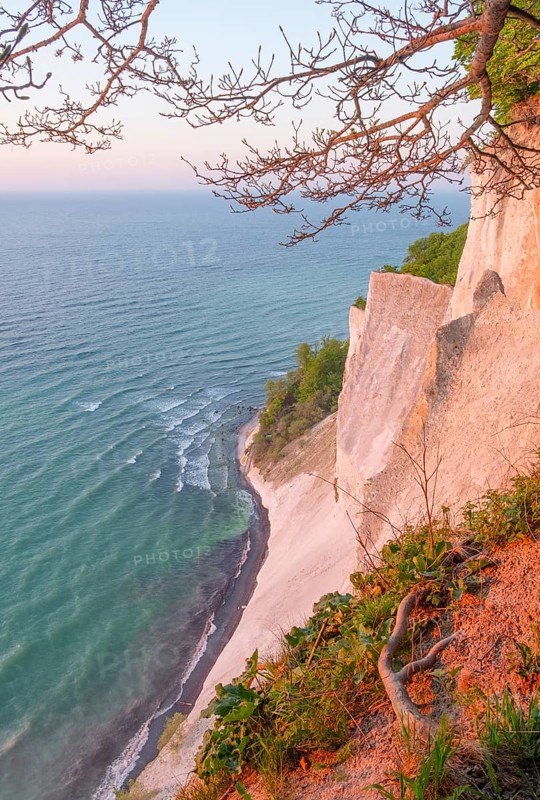 View of the Baltic Sea from the chalk coast