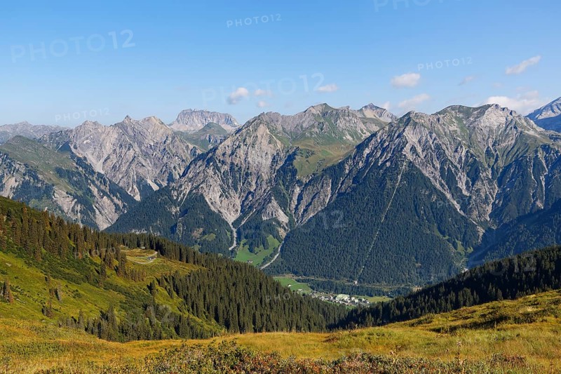 The town of Wald am Arlberg in the Klostertal valley
