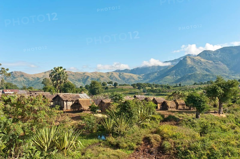 Huts in the village of the Antandroy people