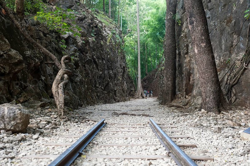 Rail tracks ending