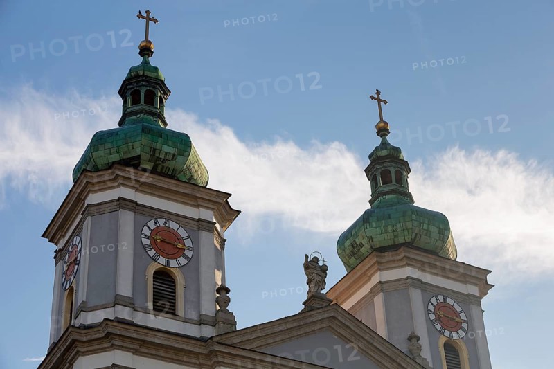 Twin onion domes of the Collegiate Basilica of Waldsassen