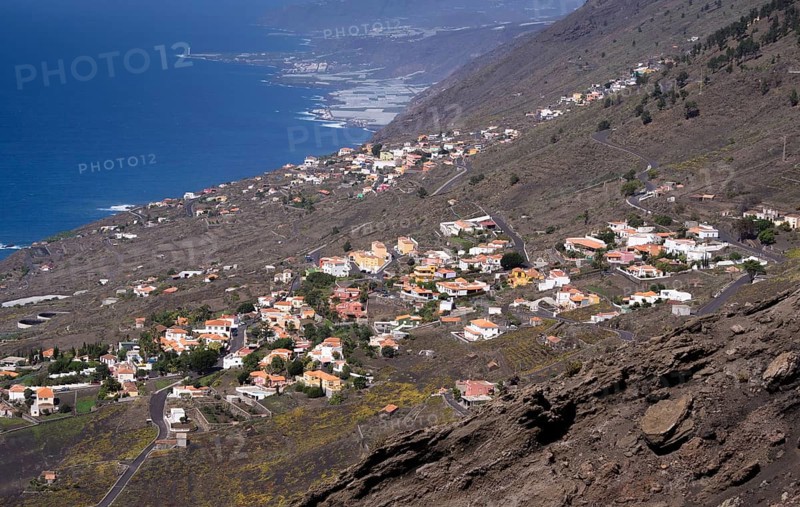 The village of Los Quemados built on lava soil