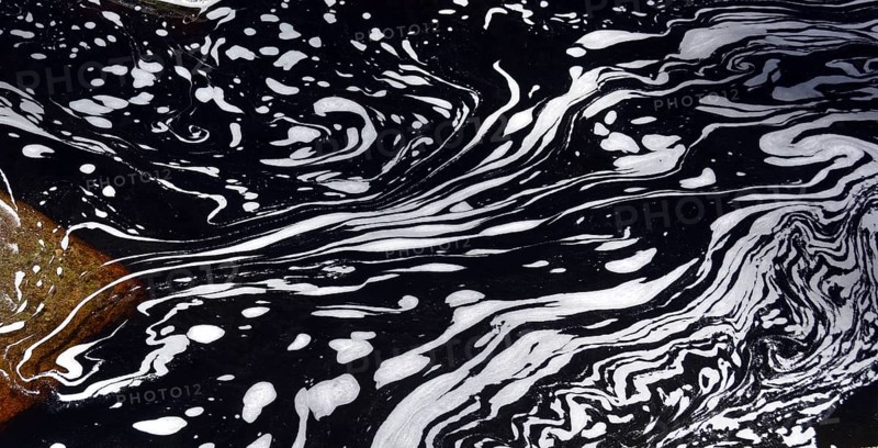 Typical foam structures on a blackwater river