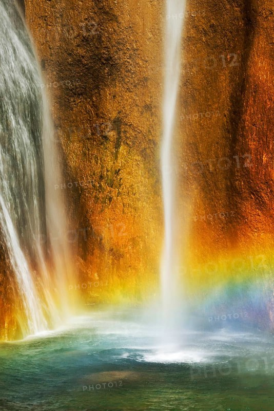 Waterfall with a rainbow