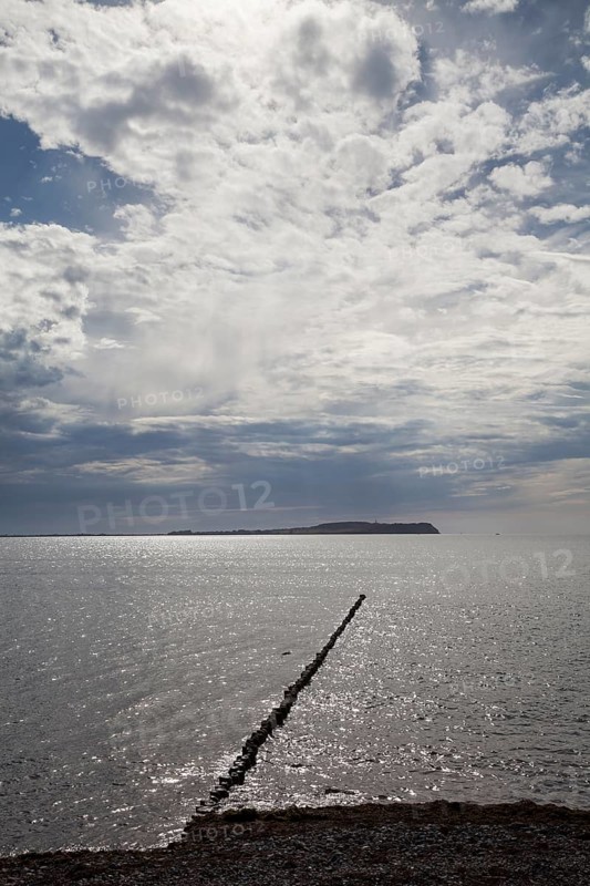 Baltic Sea coast with backlighting