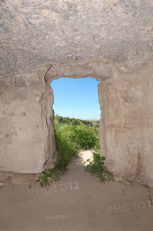 Looking outside through cave entrance
