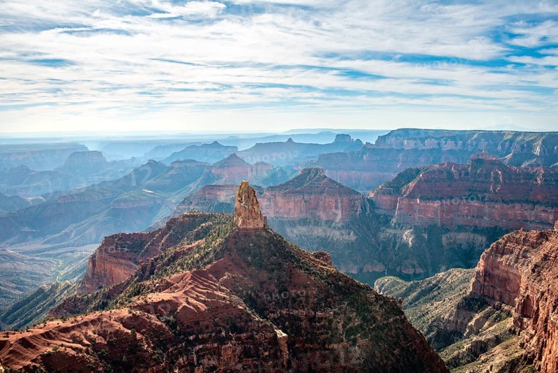 View from Point Imperial to Mount Hayden in canyon landscape