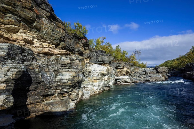 Rocky gorge portion of the Abiskojakka river