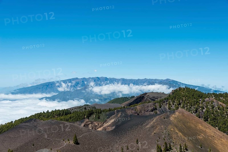 Volcanic landscape on the 'Ruta de los Volcanes' view of the caldera