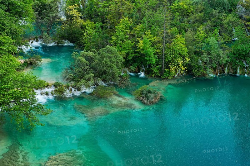 Lower lakes with small waterfalls