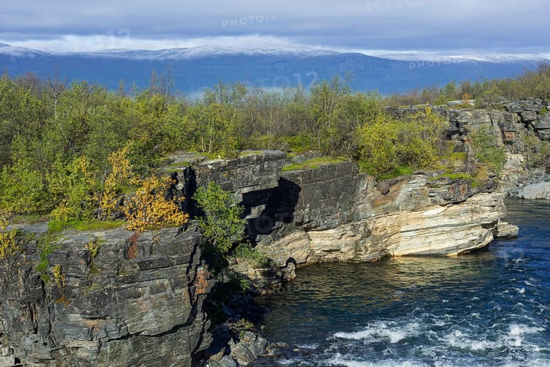 Rocky gorge portion of the Abiskojakka river