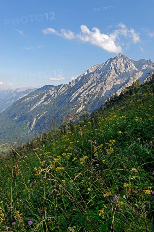 Route to Purtscheller House on Hohen Goll Mountain