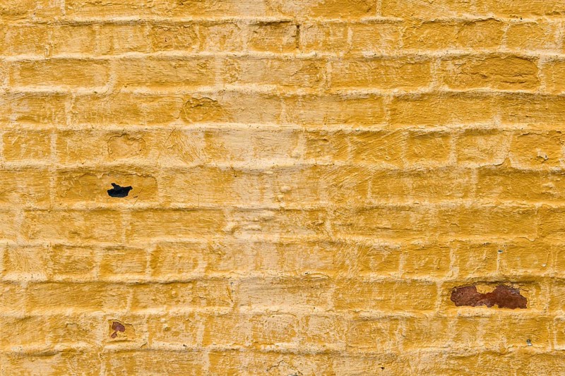 Ochre washed wall