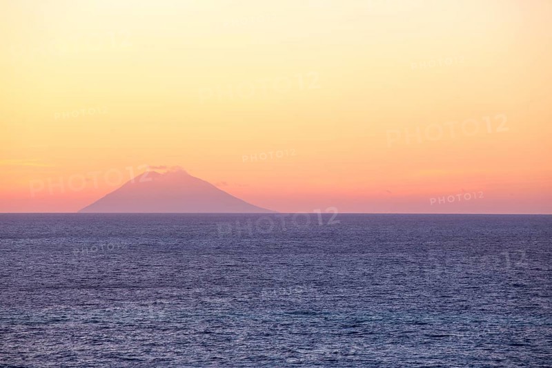 Stromboli volcano from the mainland