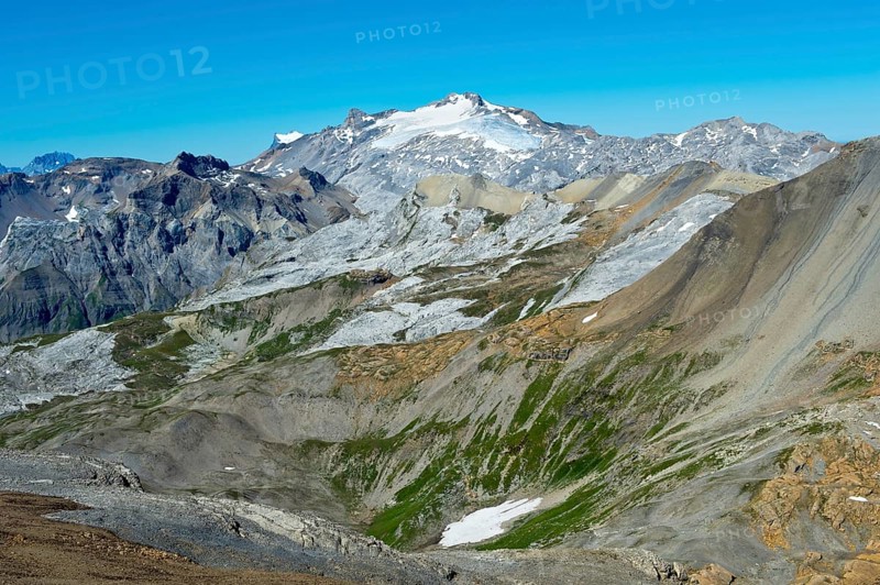 Summit of Mt Wildhorn with remnants of the glacier Glacier du Wildhorn