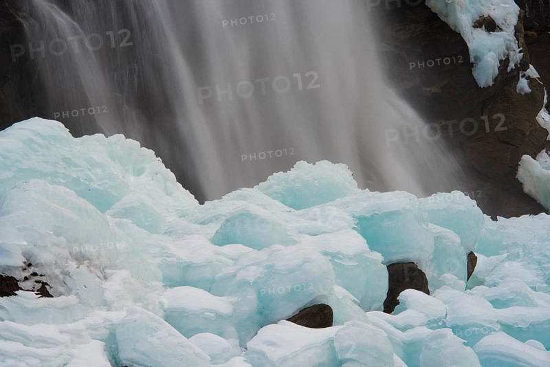 A waterfall in winter