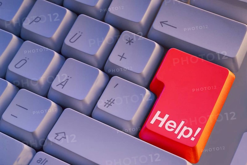Help button on a computer keyboard